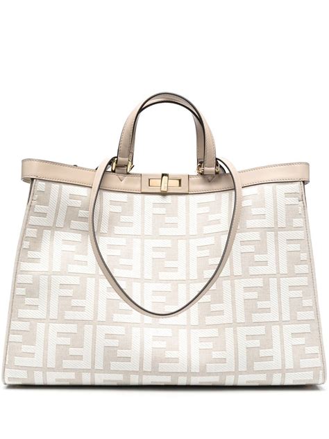 fendi ff motif tote bag